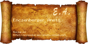 Enczenberger Anett névjegykártya